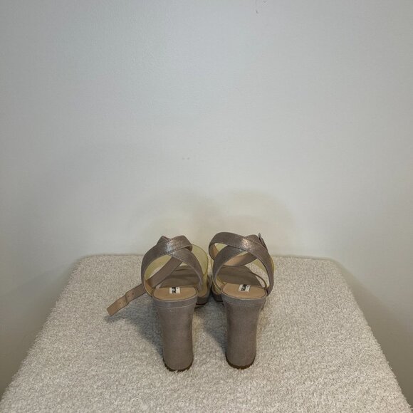 Karl Lagerfeld Paris | Raya Leather Ankle Strap Sandals - Picture 4 of 7